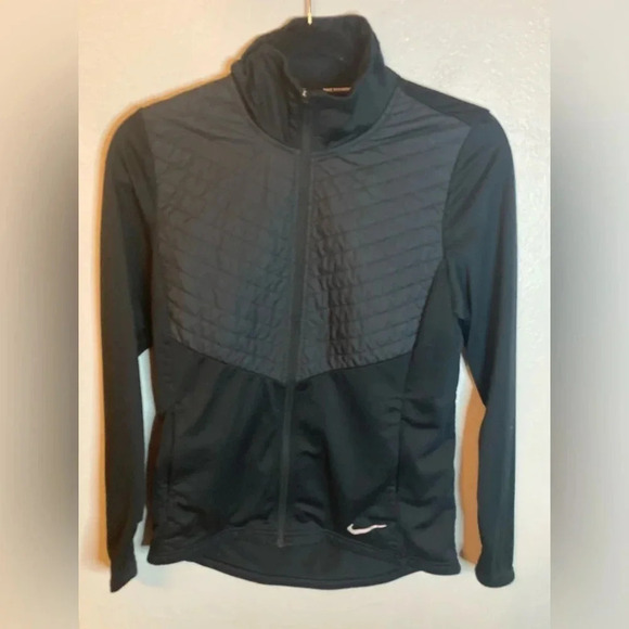 Nike Running Black Zip Up Jacket Size Small - Picture 1 of 3
